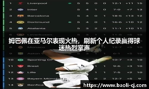 姆巴佩在亚马尔表现火热，刷新个人纪录赢得球迷热烈掌声